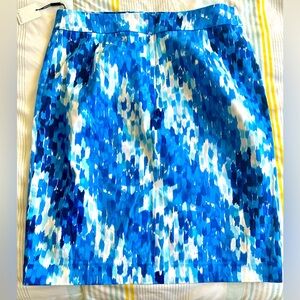 Calvin Klein blue and white skirt